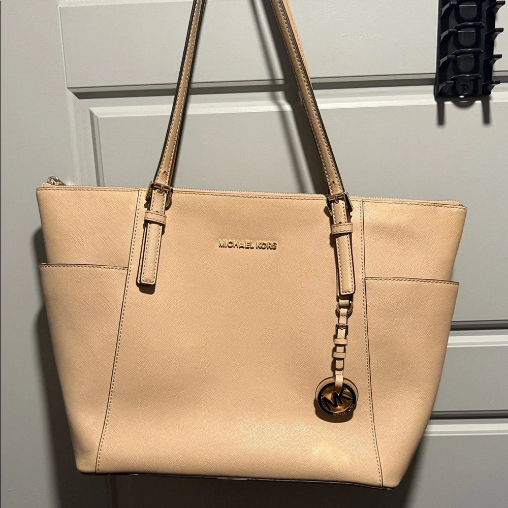 Michael Kors Cream Leather Tote
